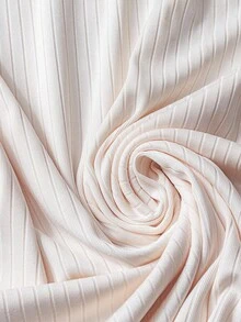 GlowEve CURVE Áo thun dệt kim tay ngắn màu sắc đơn giản cỡ lớn, cổ tay áo in họa tiết màu tương phản + cổ áo polo dành cho nữ - Màu be - Xem 3