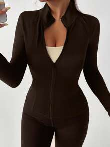 DAZY 运动跑步瑜伽修身长袖夹克