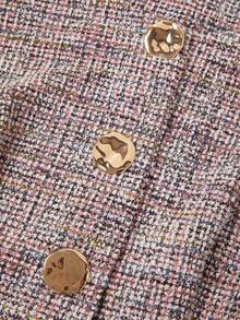 Ellevyn Áo vest không tay nữ có nút kim loại, thích hợp khi đi làm - Hồng - Xem 3