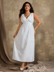 Flirla Vestido elegante y romántico de estilo francés minimalista y versátil con espalda descubierta, hombros descubiertos, textura de flores pequeñas, corte evasé, espalda abierta, ajuste ceñido y largo para mujer en verano - Multicolor - Ver 2