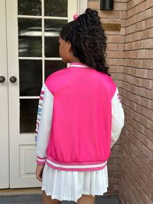 Tween Girls Cute Casual Printed Button-Up Jacket Fall Winter - Multicolor - View 3