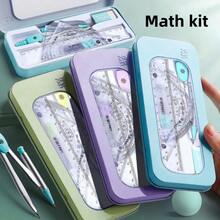 7/20pcs Math Drawing Tool Set In Compass And Ruler Style With Eraser For Student Exam And Homework, Suitable For Elementary Students Back To School