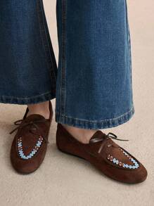 Rosivie Giày bệt màu nâu thời trang nữ - màu nâu - Xem 6