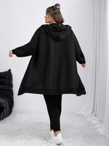 SHEIN CURVE+ Plus Size Skeleton Print Knit Elastic A-Line Dress, HalloweenGoth/Gothic Women Clothes/Halloween Plus Size /Halloween Costume,Fall Clothes For Women Winter Autumn/Autumn /Winter