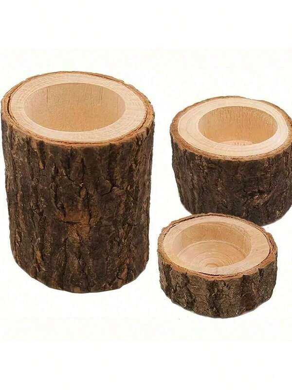 1/3/6pcs Wooden Cylinder Wish Tea Candle Holders, Wooden Crafts, Creative Pine Wood Candle Stands For Wedding, Birthday Table Centerpiece Decor, Home Decor, Holiday Decor And Candlelight Dinners, Candles And Light Not Included, Store Decorations, Halloween Decor, Back To School,Fall Decor,Christmas Decorations,Wall Decor, Bedroom Curtains.