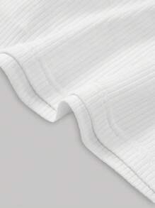 SHEIN MOD White Summer Twist Front Ribbed Knit Tube Top - White - View 4