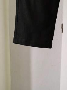 SHEIN 男童立领长袖双面袖口衬衫、裤子和网眼连帽背心三件套 - 黑色 - 查看 6