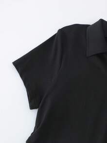 Sparklyn 2件套少女优雅休闲百搭纯色长袖修身T恤套装，多种颜色可选，百搭易配 - 彩色 - 查看 6