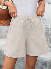 EMERY ROSE 女士休闲抽绳口袋短裤