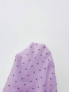 SHEIN Plus Size Women's Fashion Casual Lace Trim Button T-Shirt - Mauve Purple - View 5