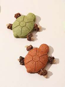 PETSIN 1 Piece Creative Cat Fishbone Toy, Tortoise Cat Toy, Wood Geranium Tooth Stick, Simulation Fish, Tooth Stick, Cat Self-Made Catn Toy, Gall Fruit Pet Toy - Multicolor - View 7