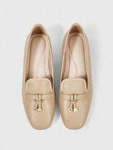 Sleekvia Women's Casual Fashion Versatile Simple Flat Shoes - Apricot - View 9
