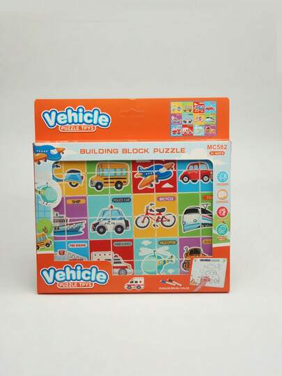 Zazumi Transport Vehicle Building Blocks Puzzle STEM Toys Educational Learning Toys For Kids Toddlers Boys Girls Creative Construction Toys Brain Teaser Gift For Children Preschool Learning Toys