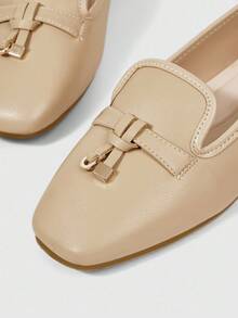 Sleekvia Women's Casual Fashion Versatile Simple Flat Shoes - Apricot - View 7