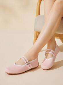 CUCCOO BASICS Giày bệt Mary Jane vải thoáng khí thoải mái CUCCOO Sweet - Hồng - Xem 8