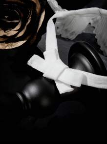 PETSIN Guler din dantelă alb-negru, stil prințesă, cu perle, fundă și design cu animale, pentru ocazii formale, potrivit pentru pisici/câini, accesoriu popular pentru colier cu bavetă pentru animale de companie, potrivit pentru primăvară/vară - Multicolor - Vizualizare 4