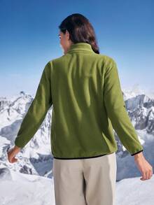 In My Nature Women's Autumn/Winter Contrast Color Patchwork Fleece Jacket Fleece Jacket Women Hiking Tops For Women Women Hiking Clothes Women Winter Jacket Women Fleece Pullover