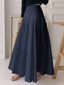 DAZY 女士纯色百褶裙，四季皆宜