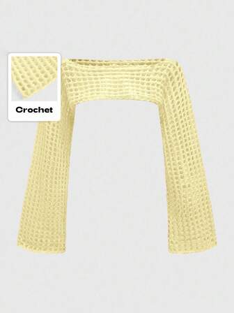 Grunge Punk Suéter de punto calado de ganchillo de talla grande