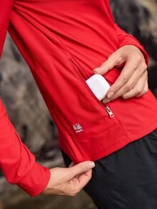 In My Nature Women's Solid Color Casual Outdoor Long Sleeve T-Shirt Women Hiking Shirts Red Long Sleeve Athletic Shirt Soft & Comfortable Fit Flexible Stretch - Red - View 6