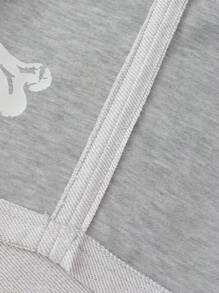 ROMWE MEN Street Life Men's Casual Skull Print Loose Shorts, Summer - Grey - View 6