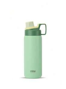 Cirelle 优质 750 毫升不锈钢宽口杯，健身补水伴侣，三层真空隔热，防漏防汗，登山扣，淡粉色、薄荷绿、白色 - 彩色 - 查看 16