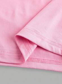 SHEIN EZwear Bộ 4 áo thun ngắn tay cổ tròn dáng lửng màu trơn, đa năng dành cho nữ, thích hợp cho mùa hè. - Nhiều màu - Xem 9