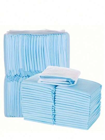 SHEIN 20 Count Premium Tear-Resistant Disposable Bed Pads, Super Absorbent Underpads, Thickened Incontinence Pads For Adults, Also Suitable For The Elderly; Can Also Be Used As Pet Training Pads
