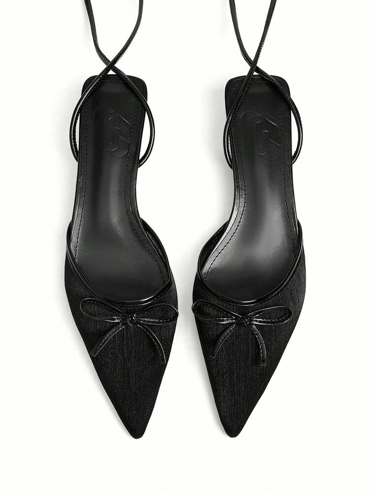 CUCCOO CHICEST Women's Fashionable Black Kitten Heel Pumps