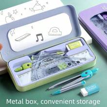 7/20pcs Math Drawing Tool Set In Compass And Ruler Style With Eraser For Student Exam And Homework, Suitable For Elementary Students Back To School