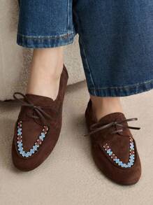 Rosivie Giày bệt màu nâu thời trang nữ - màu nâu - Xem 3