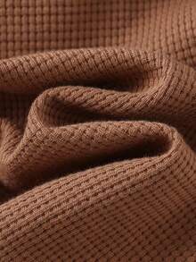 Loomiva Plain Brown Baby Boy Top With Regular Sleeves And Collar Ideal For Everyday Wear Fall Winter