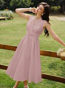 Vintamour Vestido vintage retro elegante para mujer, atuendos de verano para vacaciones y trabajo, vestidos de verano para mujer, vestido blanco para Pascua, vestido de fiesta para mujer, vestidos blancos para mujer, atuendos de primavera para mujer, ropa de verano para vacaciones, vestido de invitada de boda para mujer, vestidos de primavera para mujer, vestidos de verano para mujer, vestidos de sol para mujer, vestidos formales para mujer, vestido de graduación, vestidos elegantes para mujer, atuendos de vacaciones para mujer, cumpleaños - Rosa vieja - Ver 1