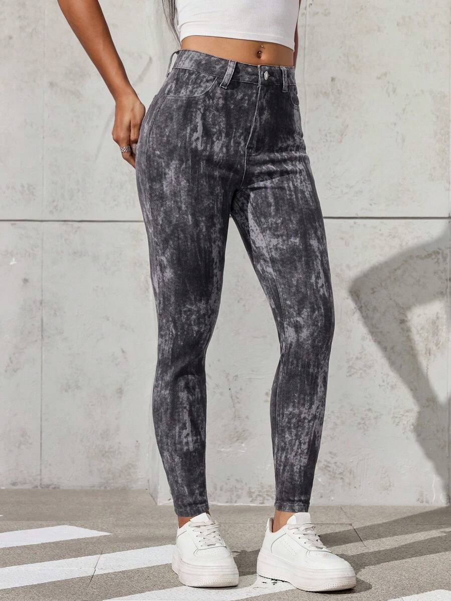 EMERY ROSE Jeans casual da donna con stampa - Multicolore - Visualizzare 1