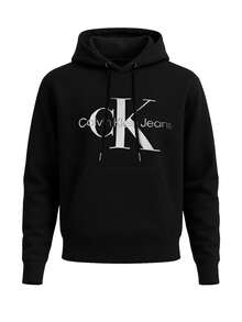 Calvin Klein Women's Letter Print Long Sleeve Pocket Drawstring Hooded Sweatshirt