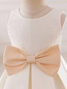 Glamorique Kids Baby Girl Flower Bridesmaid Dress, Wedding, Flower Girl ,Elegant,Big Bow,Birthday Photo Clothing,Birthday Party,Party Performance,