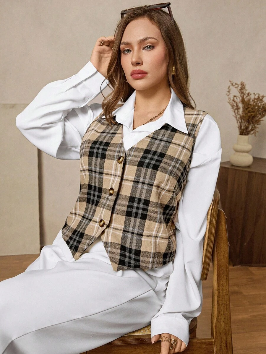 Zelara Blusa elegante de manga longa com decote em V, estilo antigo de dinheiro, para mulheres, com estampa de leopardo e decoração de lantejoulas, para o Dia das Bruxas, Plus Size, para mulheres, no outono e inverno - Multicolorido - Visão 1
