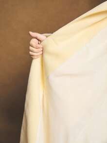 Poéselle 女士纯色口袋优雅时尚长袖夹克和裙子套装 - 黃色 - 查看 8