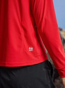 In My Nature Women's Solid Color Casual Outdoor Long Sleeve T-Shirt Women Hiking Shirts Red Long Sleeve Athletic Shirt Soft & Comfortable Fit Flexible Stretch - Red - View 7