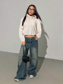 SHEIN EZwear Beige Oversized Lightweight Sun Protection Sports Jacket In Fall/Winter - Apricot - View 4