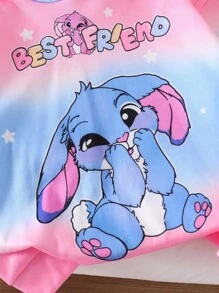 Tween Girl Casual Gradient Cartoon Print Hoodie Sweatshirt, Autumn/Winter Fall - Multicolor - View 5