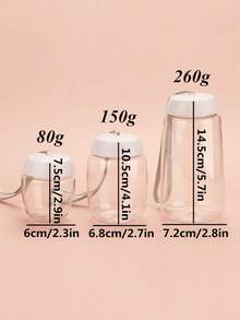 1pc Portable Pet Food Container With Hanging Rope, Suitable For 80g/150g/260g Capacity - Multicolor - View 2