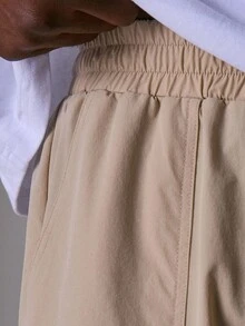 Musero Extreme Baggy Oversized Layered Bungee Cord Trousers Pants Fall/SPRING SUMMER - Khaki - View 6