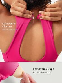 GLOWMODE FeatherFit™-Air Peekaboo Cut-Out Pocket Multifunctional Athletic Dress With Built-In Shorts Light Support Low Impact Yoga Pilates Daily Summer Quick Dry Moisture Wicking - Tropical Pink - View 4