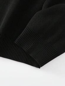 Manfinity EMRG Áo len cổ tròn họa tiết mạng nhện cho nam, dáng rộng, mặc vào dịp Halloween, mùa thu đông - Nhiều màu - Xem 7