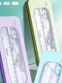 7/20pcs Math Drawing Tool Set In Compass And Ruler Style With Eraser For Student Exam And Homework, Suitable For Elementary Students Back To School