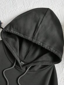 Tseoso 1. Casual Loose Fit Dark Grey Sweatshirt 2. Halloween Pink Letter Mask Ghost Graphic Print Loose Fit Hoodie, Suitable For Fall/Winter, Halloween - Skull, Bones, Halloween, Ghost, Ghost, Pumpkin, Party, Trick Or Treat - Dark Grey - View 4