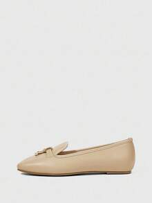 Sleekvia Women's Casual Fashion Versatile Simple Flat Shoes - Apricot - View 6