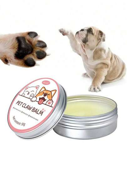SHEIN 3 lọ kem dưỡng móng cho mèo 50g, kem bảo vệ móng chân cho mèo và chó, kem dưỡng ẩm bảo vệ mũi cho thú cưng, phụ kiện phục hồi vết nứt móng cho mèo.