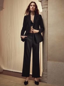 MOTF Classy STRUCTURED SINGLE BUTTON BLAZER - Black - View 6